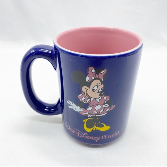 Vintage Disney World Minnie Mouse Coffee Cup Navy Blue XL - Picture 3 of 5